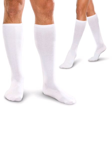 Core Spun Compression Socks White