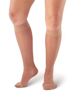 Pebble UK Wide Calf Sheer Support Knee Highs